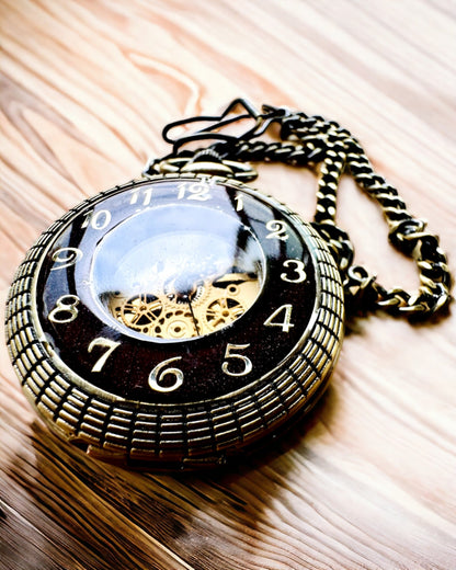 Pocket watch "Retro Elegance", personalization option with engraving