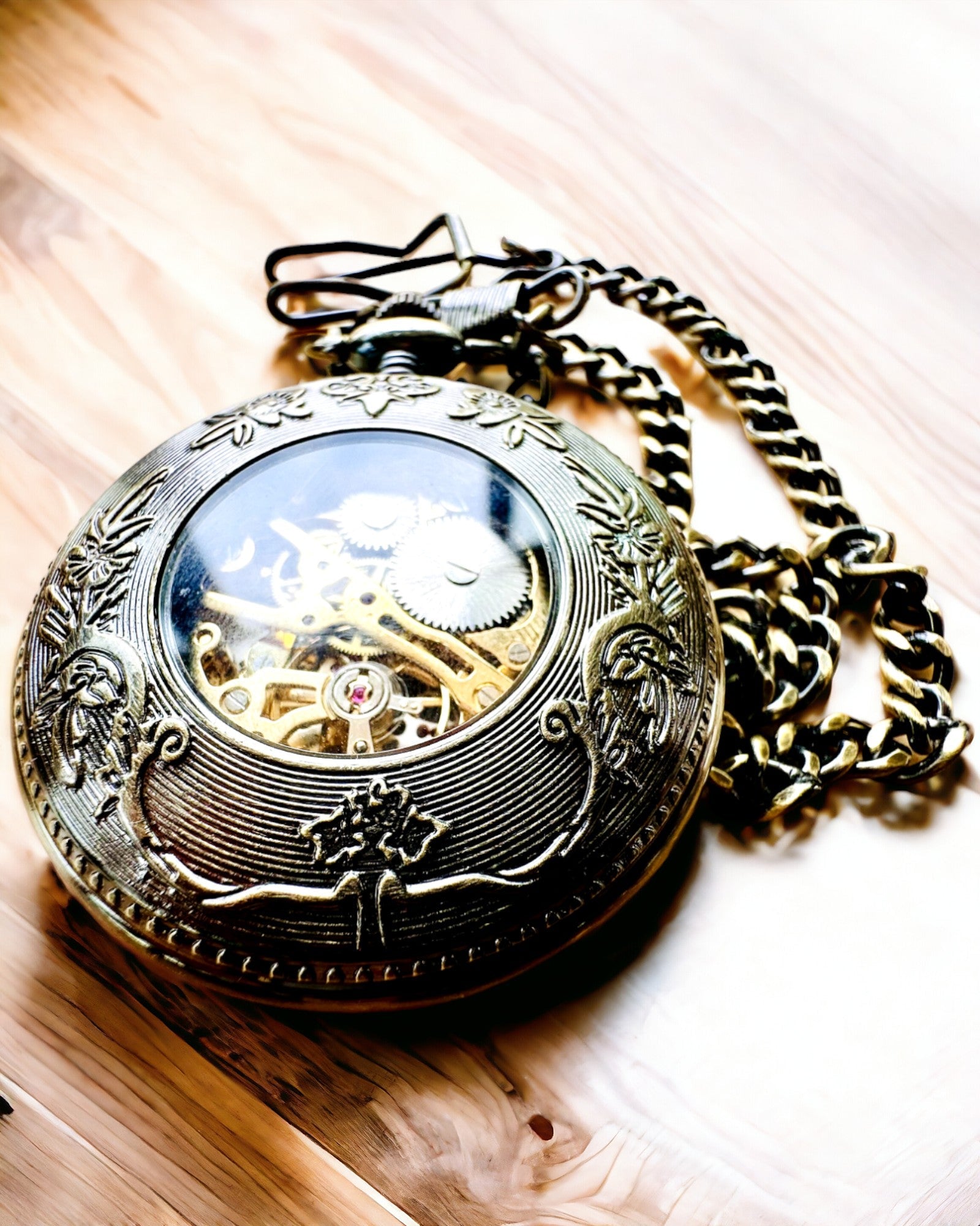 Pocket watch "Retro Elegance", personalization option with engraving