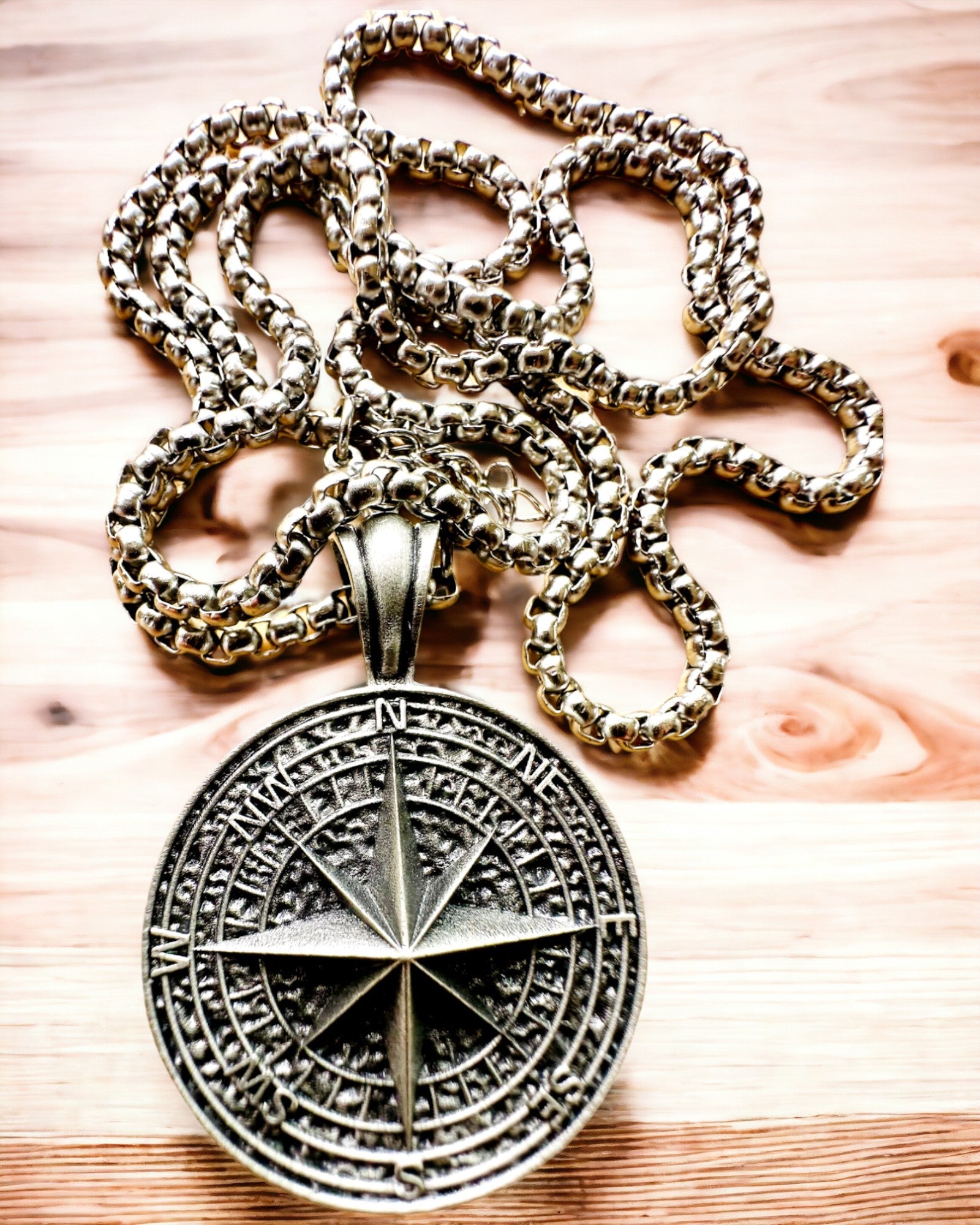 Compass Necklace "Eurla" - personalization option with engraving