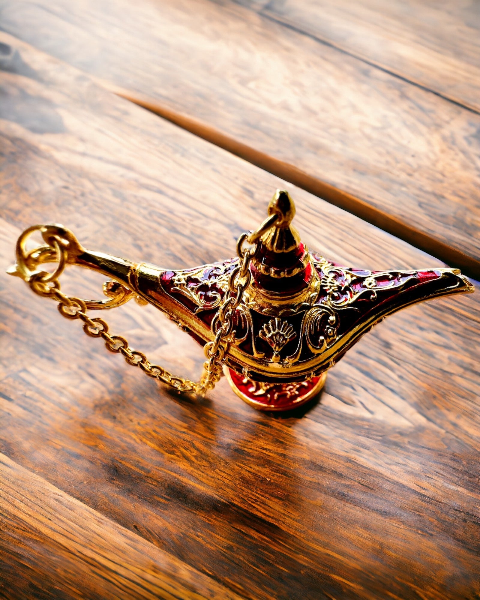 Little 4 cm Aladdin's Magic Lamp, keychain, 6 color variants - Enchanted Memories, personalization with engraving