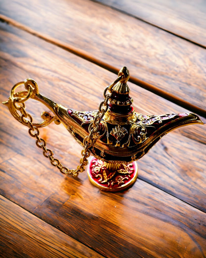 Little 4 cm Aladdin's Magic Lamp, keychain, 6 color variants - Enchanted Memories, personalization with engraving