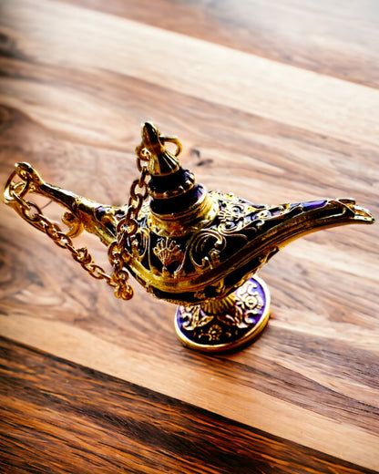 Little 4 cm Aladdin's Magic Lamp, keychain, 6 color variants - Enchanted Memories, personalization with engraving