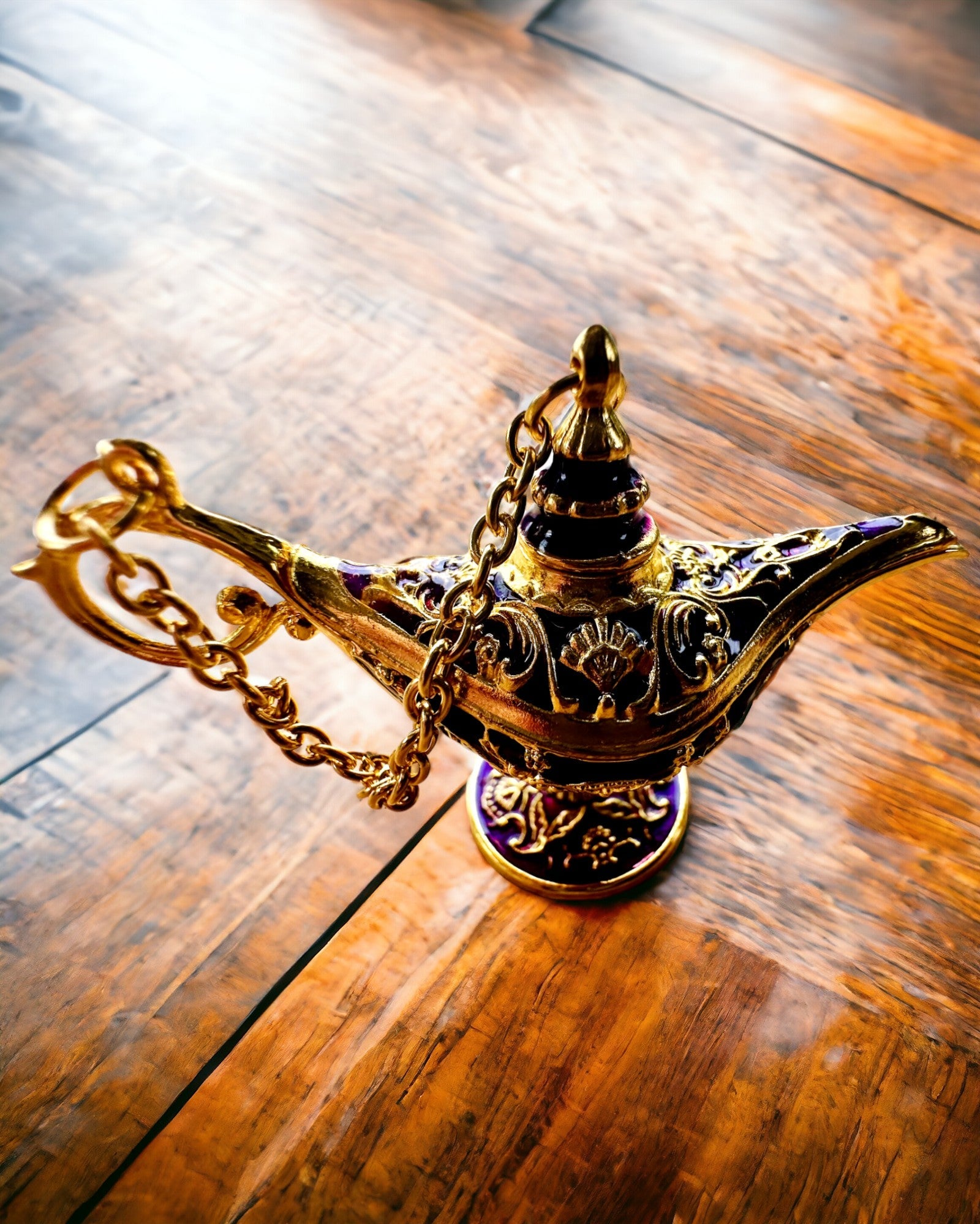 Little 4 cm Aladdin's Magic Lamp, keychain, 6 color variants - Enchanted Memories, personalization with engraving