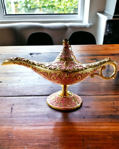 Magische Lampe von Aladdin mit Gravuroption - Variante Rosa, mit Gold durchzogen