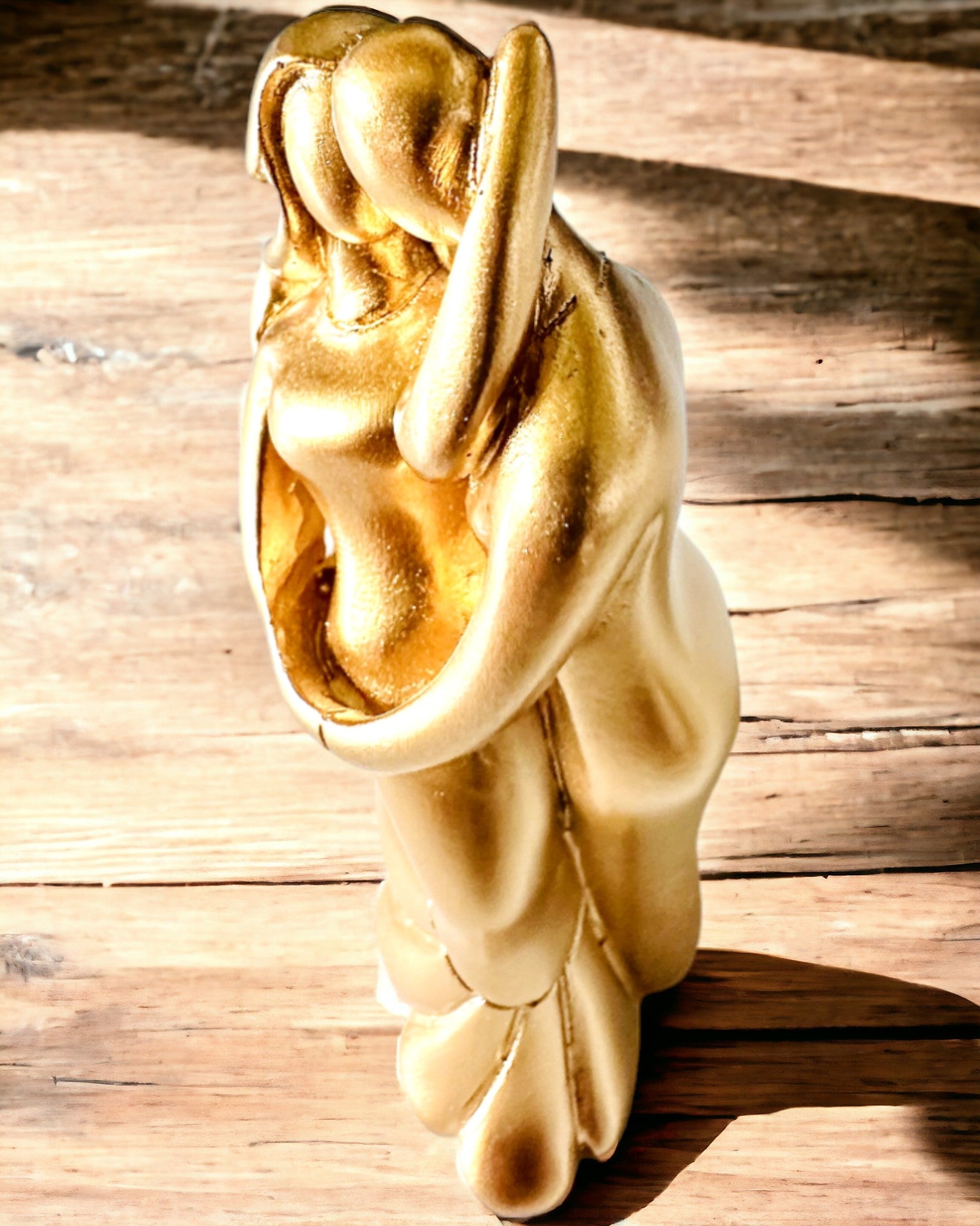 Golden Dance of Love - Small Decorative Figurine with Engraving Option