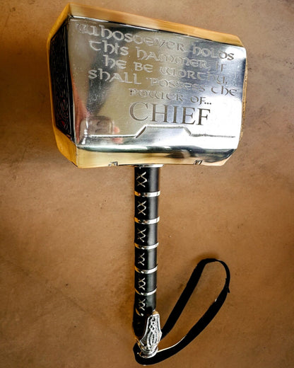 Marteau de Thor "Chef" - Marteau artisanal fait main, personnalisation par gravure pour un cadeau