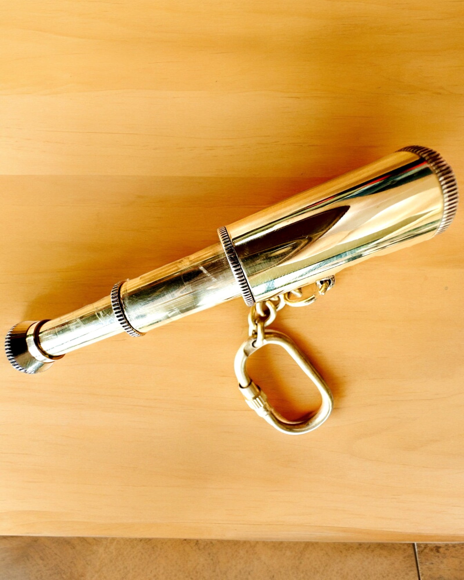 Pocket Telescope "Golden Adventure" - keychain with personalization option