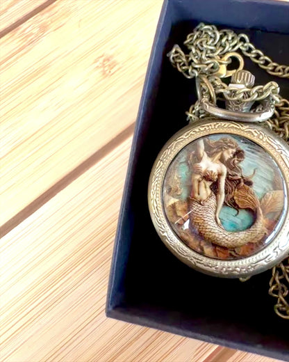 Orologio da Tasca "Sirena dei Misteri", possibilità di personalizzazione con incisione per un regalo