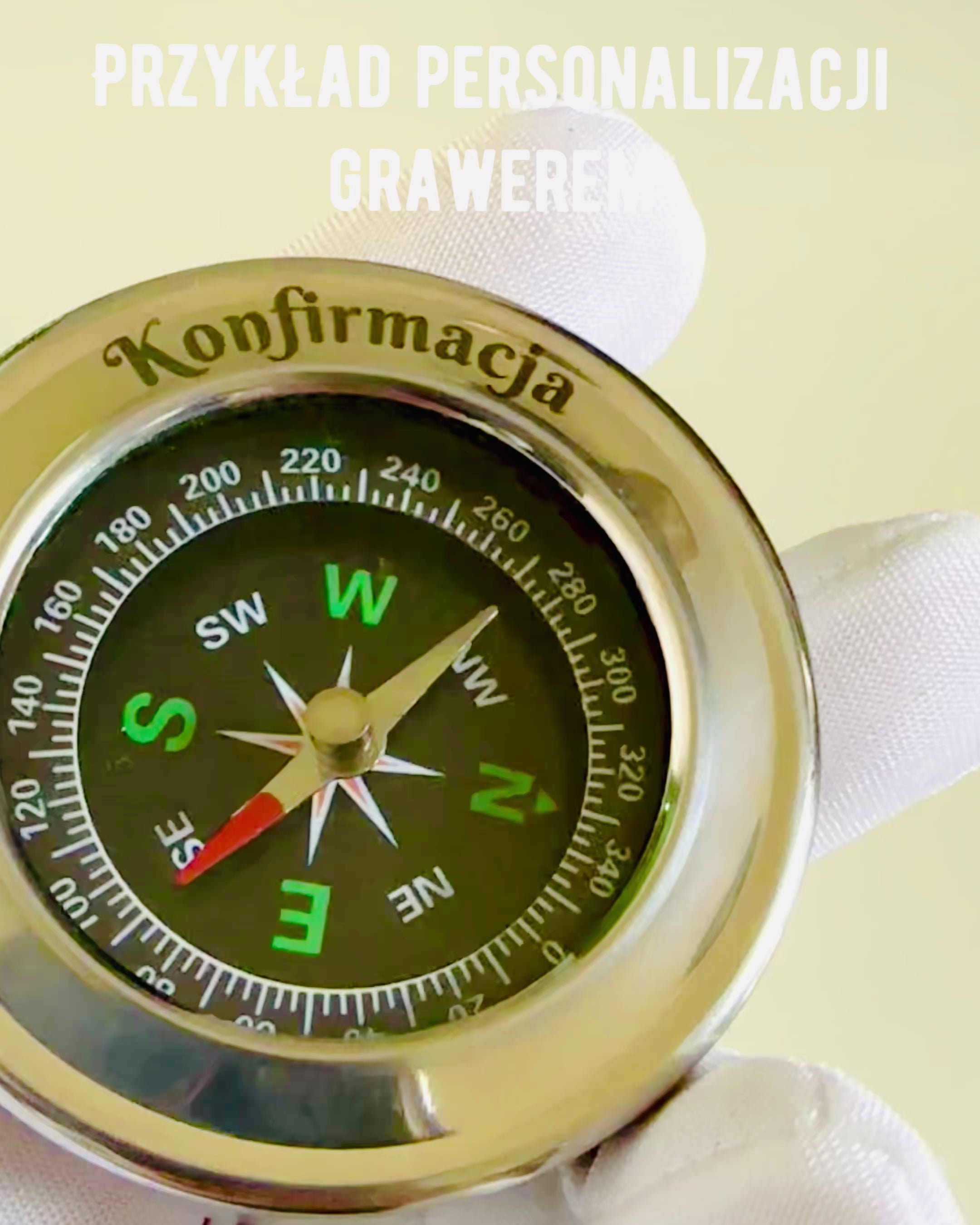 Stainless Steel Camping Compass – Waterproof and Personalized