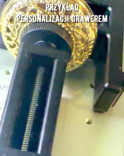 "Złoty Majestat" - Luxuriöse Mechanische Taschenuhr mit Transparentem Gehäuse. Personalisierung durch Gravur.