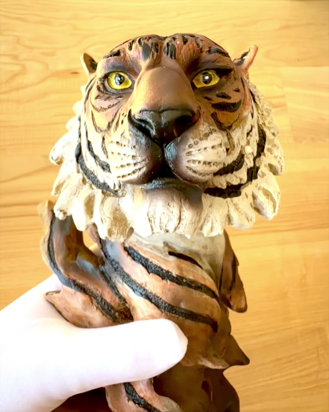 Statuette "Tigre Roi de la Jungle" avec option de gravure, figurine de 29 cm de hauteur, décoration pour un cadeau