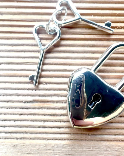 Love Keys - Silver 2 Mini Heart-Shaped Padlocks, personalization option with engraving for a gift