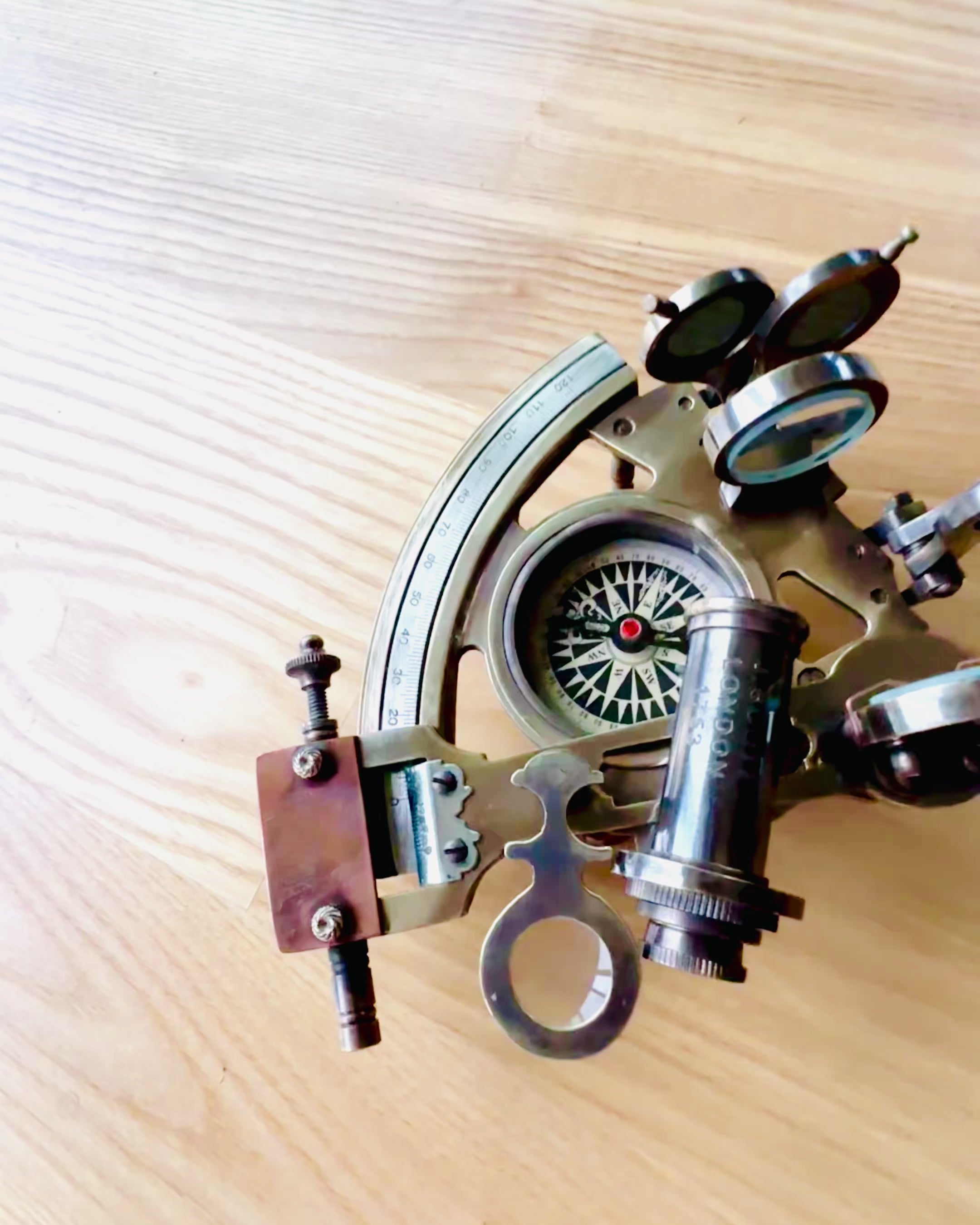 Sextant Premium with Antique Compass - personalization option with engraving